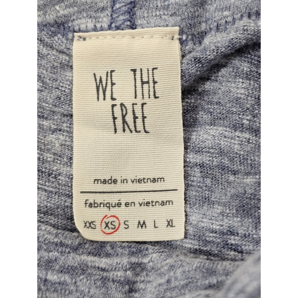 We The Free Tank‎ Top Womens XS Blue Heathered Cowl Neck Sleeveless Shell cami - Picture 2 of 4